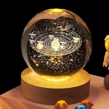 LED 3D Crystal Ball Galaxy Projector