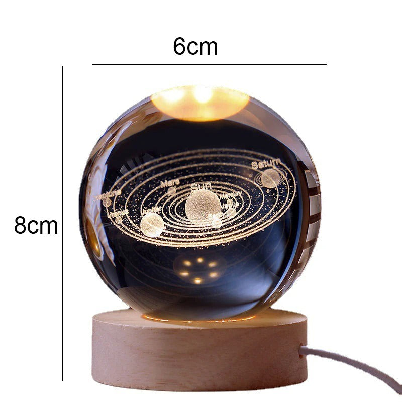 LED 3D Crystal Ball Galaxy Projector