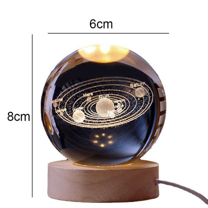 LED 3D Crystal Ball Galaxy Projector